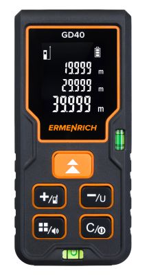 Лазерная рулетка Ermenrich Reel PLUS GD40, черный