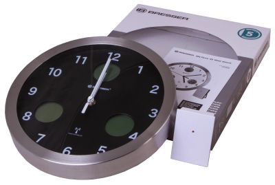 Метеостанция (настенные часы) Bresser (Брессер) MyTime io, 30 см, черная