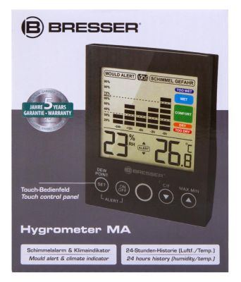 Гигрометр Bresser (Брессер) Mould Alert, черный