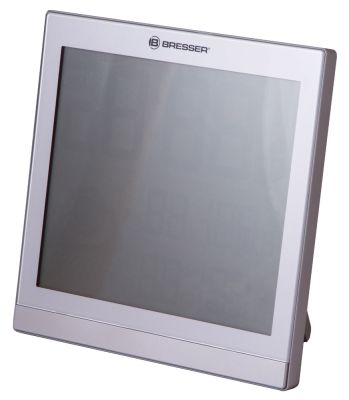 Метеостанция (настенные часы) Bresser (Брессер) TemeoTrend JC LCD с радиоуправлением, серебристая