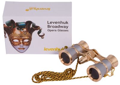 Бинокль Levenhuk (Левенгук) Broadway 325F с подсветкой и цепочкой, серебряный