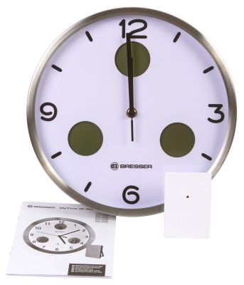 Часы настенные Bresser (Брессер) MyTime io NX Thermo/Hygro, 30 см, белые